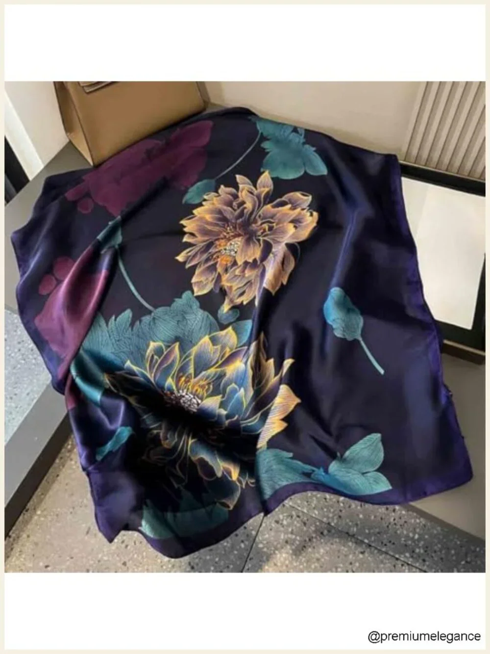 Women's Lightweight Floral Print Scarf Shawl Wrap, Polyester